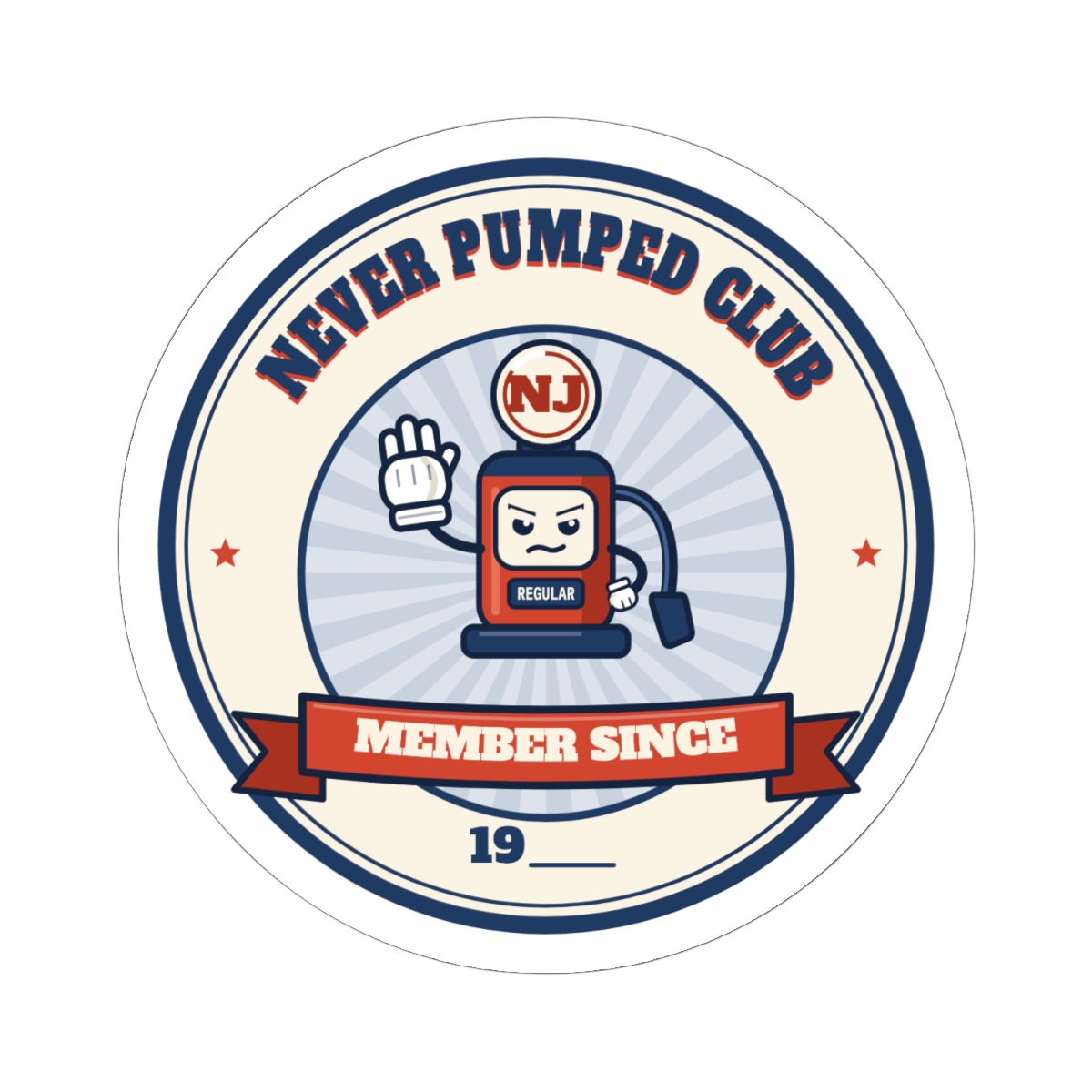 Never Pumped Club Sticker